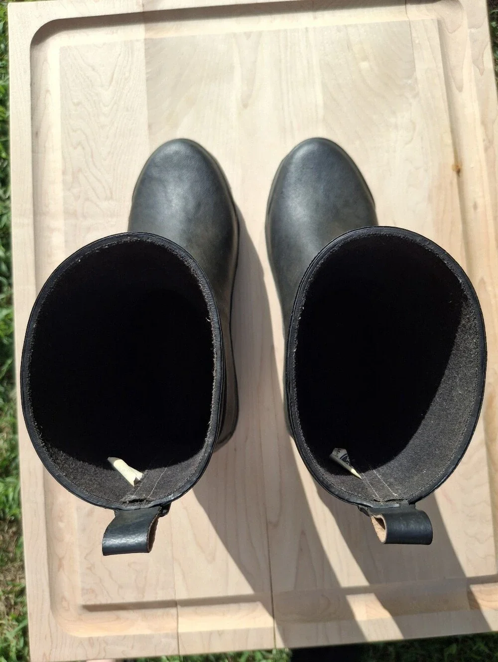 Le Chameau Women's Black Giverny Jersey Lined Battillon Mid Calf Boots Size 9